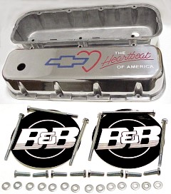 BBC Short Polished Rim Mount Valve Covers
