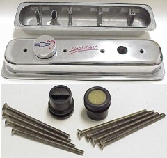 SBC Short Polished Center Mount Valve Covers