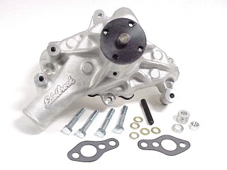 Edelbrock Long Leg Style Aluminum Water Pump Picture.