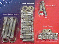 SBC Chrome Hex Bolt Engine Dress-Up Kit P/N 141-718