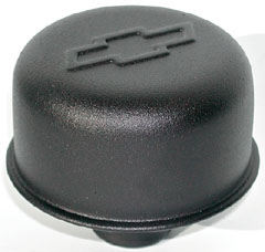 Chevrolet Black Crinkle Paint Push-In Breather Cap P/N 141-754